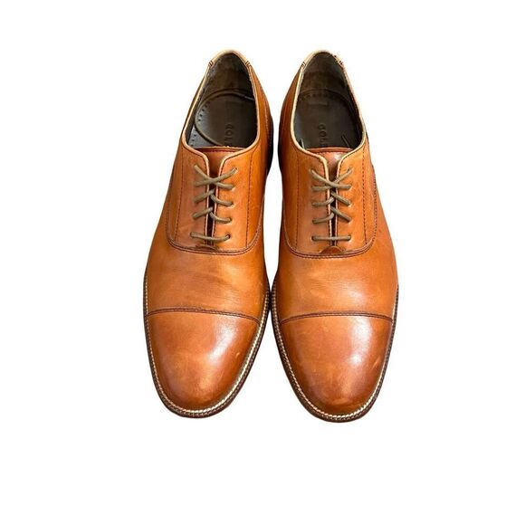Cole Haan Men’s Modern Classic Leather Cap Toe Oxfords Dress Shoes 8 Like New - Picture 1 of 8